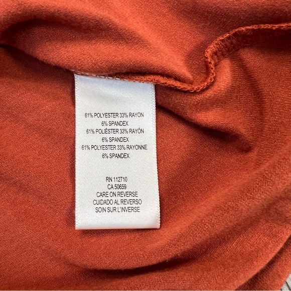 🆕 Simply Noelle Everyday Basic Knit Dress orange SZ SM - Picture 6 of 6